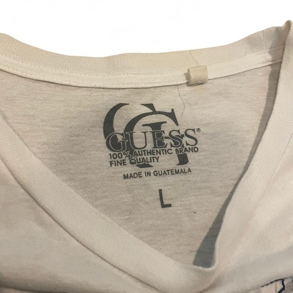 GUESS Y2K White Graphic Tee for Men - Picture 4 of 4